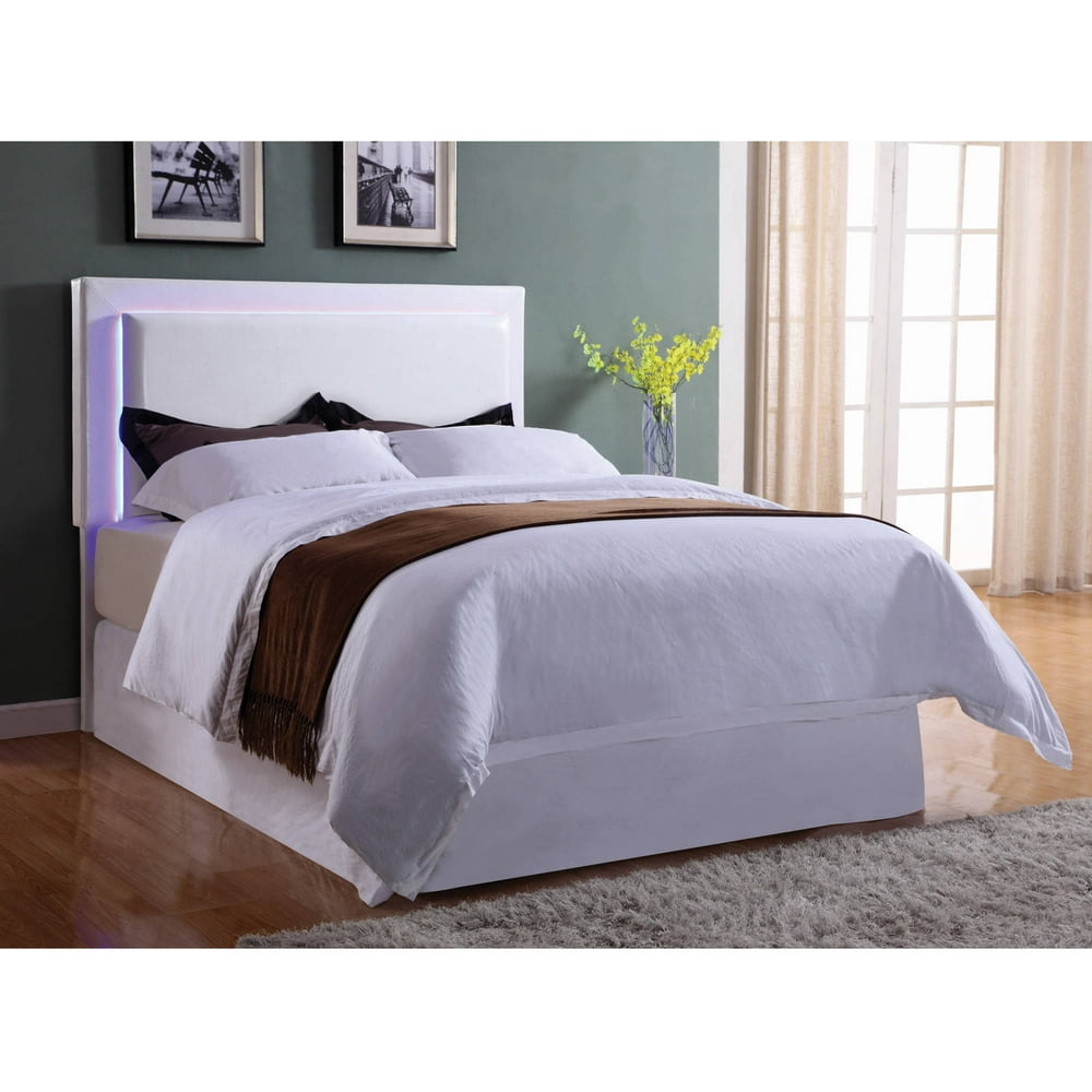 Coaster Company Perkins LED Headboard Eastern King/California King, White Leatherette Walmart