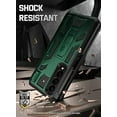 thumbnail image 5 of Poetic Spartan Case for Samsung Galaxy Z Fold 4, Full Body Rugged Case with Kickstand, Metallic Green, 5 of 6