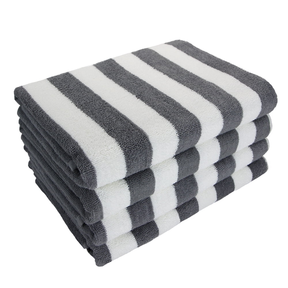 Sold in Pairs with Free Shipping Classic Cabana Stripe Pool Towels 