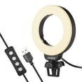 thumbnail image 1 of Amdohai Andoer Mini 4 Inch Video Conference LED Ring Light Clip-on Laptop Light 3 Modes 3200K-6500K Dimmable USB Powered for Live Streaming Online Education Meeting, 1 of 7