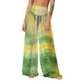 thumbnail image 2 of Gamivast Swimsuit Cover Ups for Women Mesh Beach Pants High Waisted Wide Leg Sheer See Through Bathing Suit Bottoms Summer Vacation Pool Party Outfits, 2 of 8