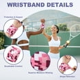 thumbnail image 4 of Sweat Band Set Sports Terry Cloth Headband Wristband Set 8"x2" Sweat Absorbing Head Band Pink, 4 of 7