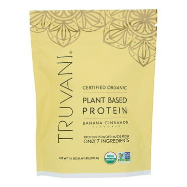 Truvani Organic Banana Cinnamon Protein Powder, 11.1 Oz..