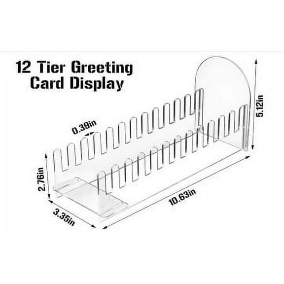 Clear Acrylic Postcard Holder Display Stand, Trading Card Rack Organizer, Greeting Card Wall Mount, Business & Collector Card Display