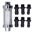 thumbnail image 1 of Fuel Filter Universal 3/8in 1/4in 5/16in Fitting with 6pcs Connector Replacement for 9706, 1 of 5