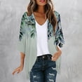 thumbnail image 3 of Idoravan Cardigans for Women Spring Women's Long Sleeve Printing Casual Blouse With Pocket Cardigan, 3 of 5