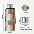 thumbnail image 7 of 20 Oz Pioneer Flower Coffee Tumbler Double Wall Insulated Stainless Steel Water Bottle | Metal Reusable Thermoses Flask with Cup Cap | Leak & Sweat Proof with Anti-Dust Lid, 7 of 7