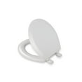 thumbnail image 3 of Croydex Bidwell 17" Round Stick -Tight™ Wood Toilet Seat in White, 3 of 7