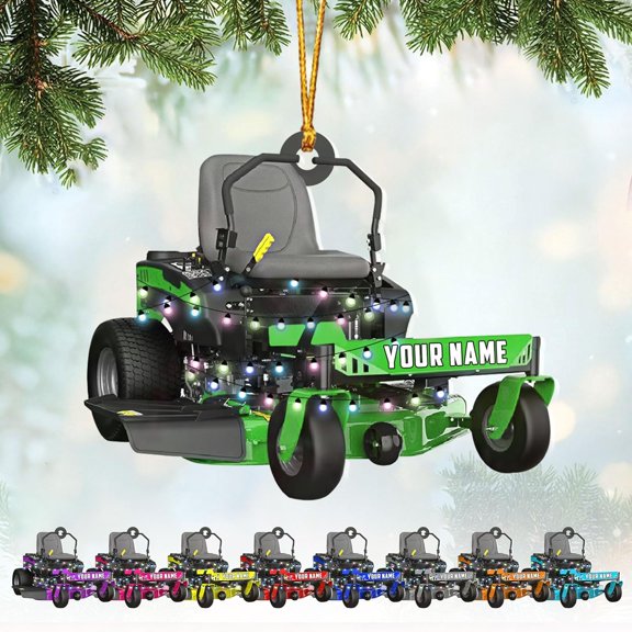 Personalized Lawnmower Ornaments 2025, Landscaper Christmas Ornament Lawnmower Ornament, Lawnmower Christmas Ornament Lawn Mower Ornaments Lawn Mower Riding Ornament Tree Hanging Xmas Gift (LM8) -