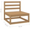 thumbnail image 4 of vidaXL 2 Piece Garden Lounge Set Honey Brown Solid Pinewood, 4 of 5