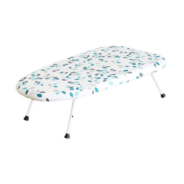 Lipstore Foldable Ironing Board Countertop Ironing Board Heat Cloth High Leg with Folding Colorful leaves