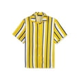 thumbnail image 5 of INSPIRE CHIC Men's Summer Striped Short Sleeves Beach Hawaiian Shirt 2XL Bright Yellow, 5 of 6
