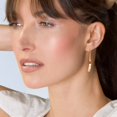 thumbnail image 2 of 14K Gold Plated Bar Dangle Earrings - Hypoallergenic Long Threader Drop Earrings for Women, 2 of 10