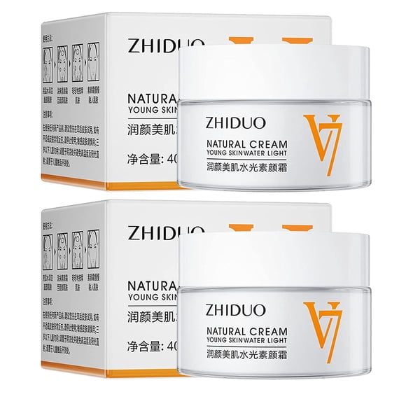 Zhiduo Crème Naturelle Jeune Peau Eau Légère, Crème Hydratante Tonifiante, Crème Tonifiante Coréenne, V7 Crème pour le Visage pour Tous Types de Peau Hydratant pour le Visage