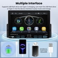 thumbnail image 6 of Rimoody 1DIN 7 inch incell HD touch screen display universal car mp5 player with Bluetooth FM/AM/RDS radio receiver Support type-c/USB rear view camera, built-in wireless carplay/auto, 6 of 9