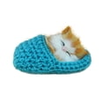 thumbnail image 1 of Cute Sleeping Cat Slippers Sounding Simulation Plush Animal Toy Decor Kids Gift, 1 of 11