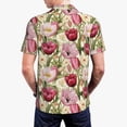 thumbnail image 4 of Daiia Tulips Flowers Pattern Men’s Polo Shirts,Solid Deck Shirt,Classic Fit, Breathable Cotton Polo for Casual and Sport Wear-4X-Large, 4 of 9
