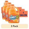 (3 pack) SUNNYD Orange Peach Juice Drink, 1 Gallon Bottle