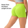 thumbnail image 2 of Rawiri Pantalones cortos deportivos para mujer, cintura alta, textura de burbuja, pantalones cortos ajustados para levantar glúteos y fitness, 2 of 5