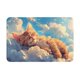 thumbnail image 1 of Balery Cloud Sleeping Cat Felpudo de franela, resistente a las manchas y a la decoloración, para uso interior y exterior, fácil de limpiar, 40 x 60 cm, 1 of 7