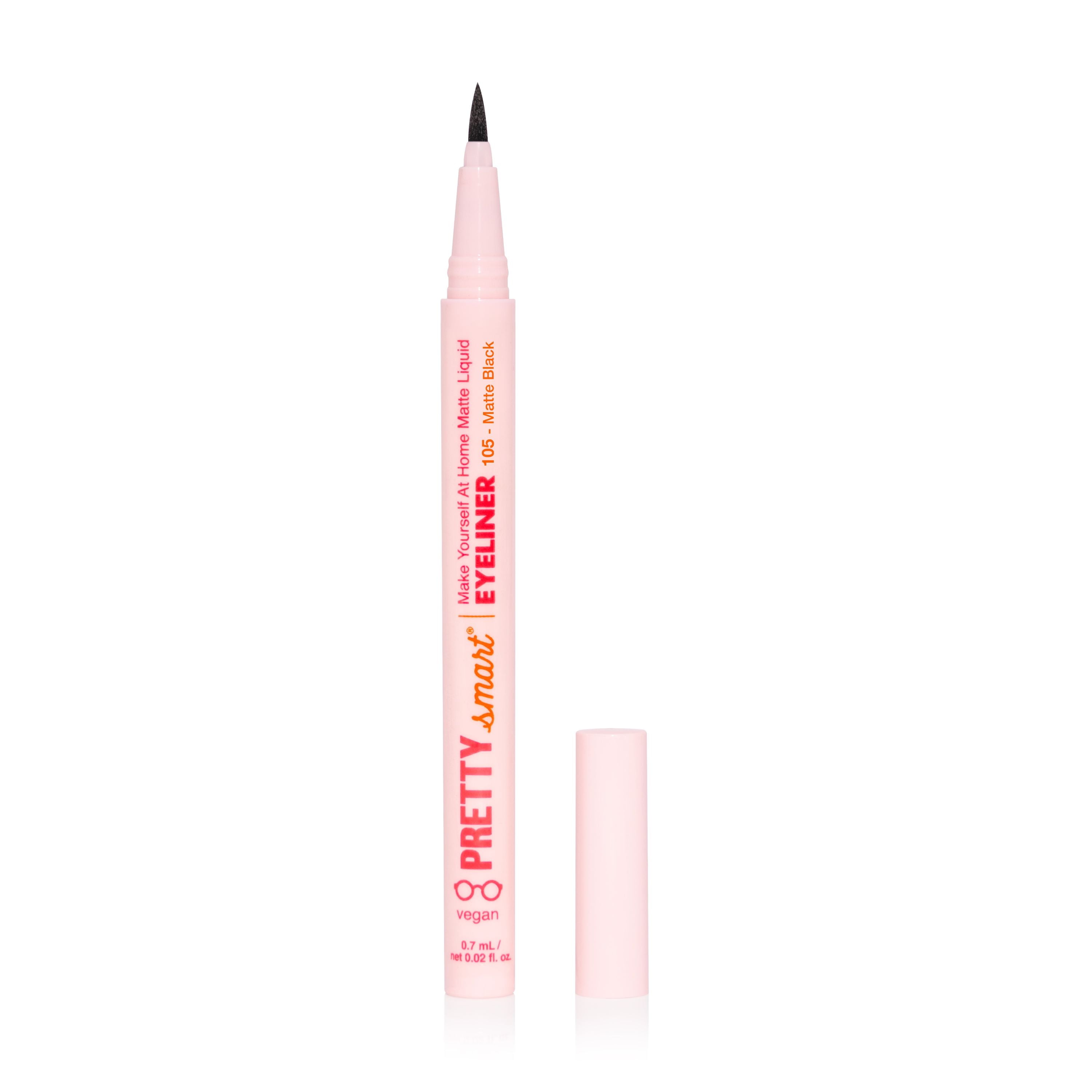 (2 pack) Pretty Smart Make Yourself at Home Matte Liquid Eyeliner, Matte Black, 0.02 fl oz.