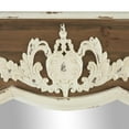 thumbnail image 5 of DecMode 33" x 43" Brown Vintage Inspired Acanthus Scroll Floral Wall Mirror with Distressed Cream Accents, 5 of 18