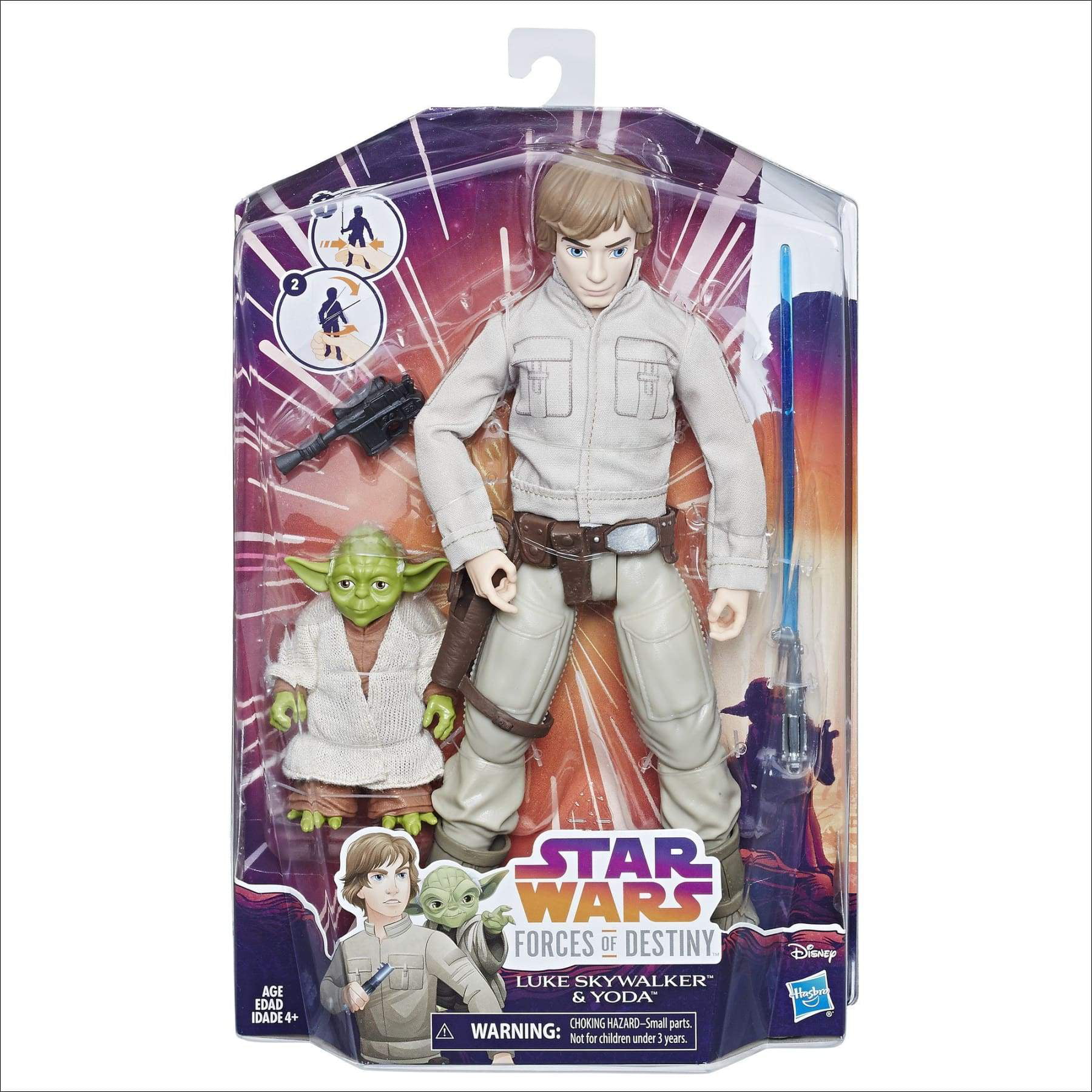 LUKE SKYWALKER & YODA Star Wars Forces of Destiny 12" pouces Collection Hasbro