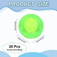thumbnail image 2 of 16 mm Clear Acrylic Dice Blank, 20 Pcs Standard Game Dice Rounded Corner Blank Dice for Board Games Teaching, Fruit Green, 2 of 7