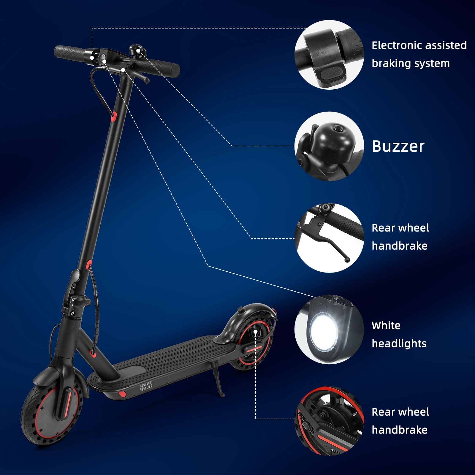 350W 8.5" Electric Scooter for Adult,Class A 10.4Ah Lithium Battery, Motor Up to 18.6 mph & 20 miles long range