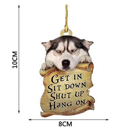 

Pxiakgy Double-sided Car Dog Pendant Car Key Backpack Accessories Pendant