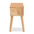 thumbnail image 5 of Baxton Studio Falan Mid-Century Modern Oak Brown Finished Wood 2-Drawer Console Table with Rattan,Wholesale Interiors, 5 of 10