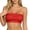 Red, variant on Tube Top For Seamless Strapless Bustier for Women Built In Pads Push Up Bandeau Bra Non Slip Bralette