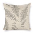 thumbnail image 1 of Fern Leaf Vector Fern Leaf Linen Square Throw Pillowcase With Zipper 18X18 Inch, 1 of 7