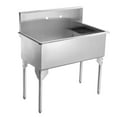 thumbnail image 4 of Pearlhaus All-in-One Freestanding Stainless Steel 39-1/8 in. 2-Hole Single Bowl Kitchen Sink in Brushed Stainless Steel, 4 of 4