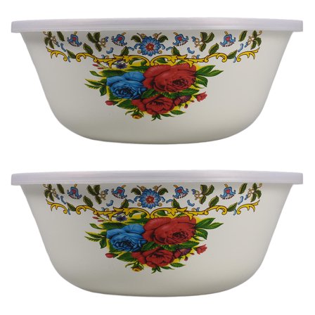 HONMEET Covered Noodle Bowl Set of 2, Multi-Color, Microwave and Dishwasher , Kitchen Bowls for Soup and Ramen