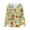 thumbnail image 5 of DISNIMO Sunflower Printed Hoodies for Women Long Sleeve Sweatshirts V Neck Pullover Tops Drawstrings Shirts for Women, XL, 5 of 7