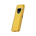 thumbnail image 1 of Gold Slim Usb Rechargeable Electric Lighter Flameless Arc Plasma Design Windproof And Safe For Indoor And Outdoor Use, 1 of 6