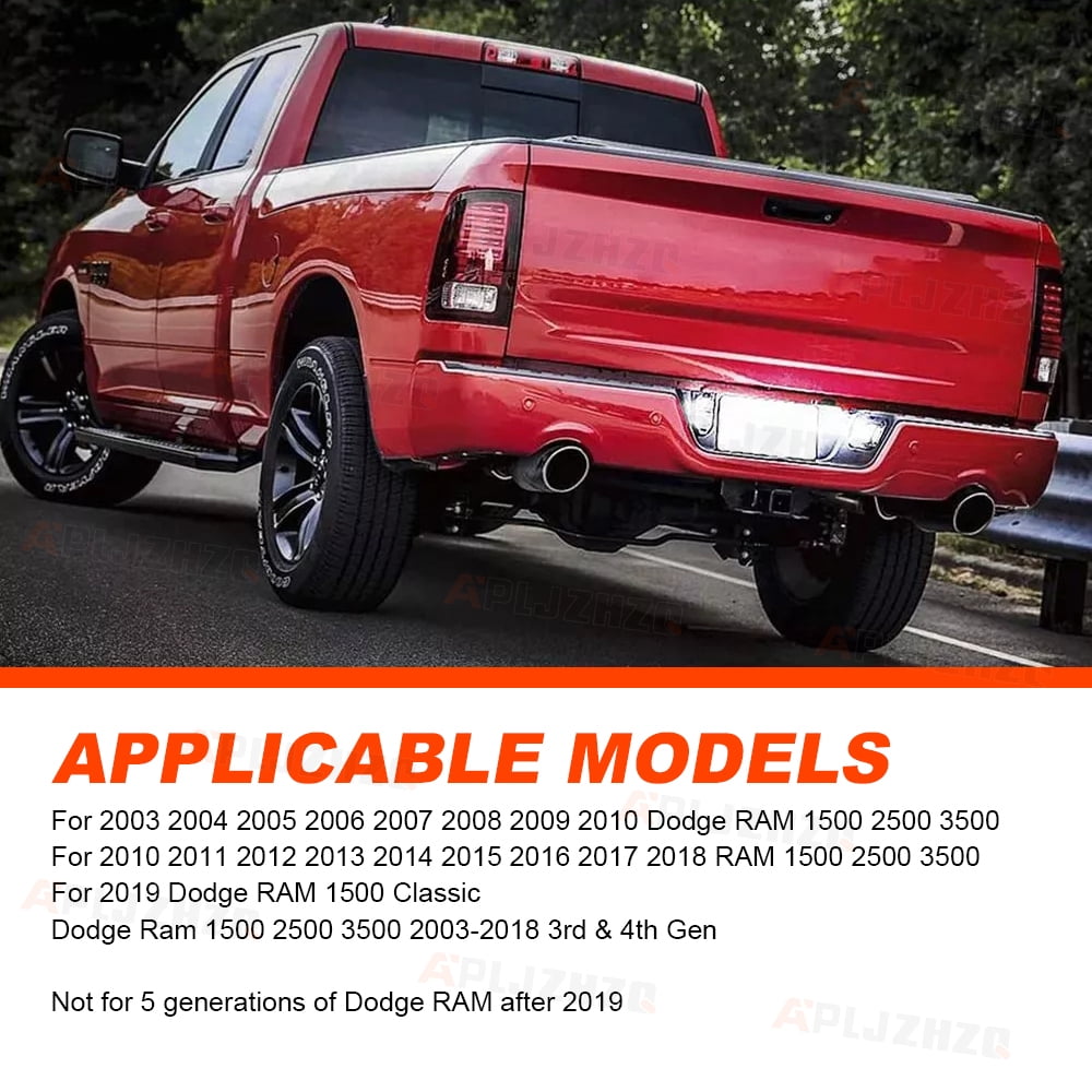 Fit DODGE RAM 2010-2018 1500 2500 3500 LED License Plate Light White Accessories