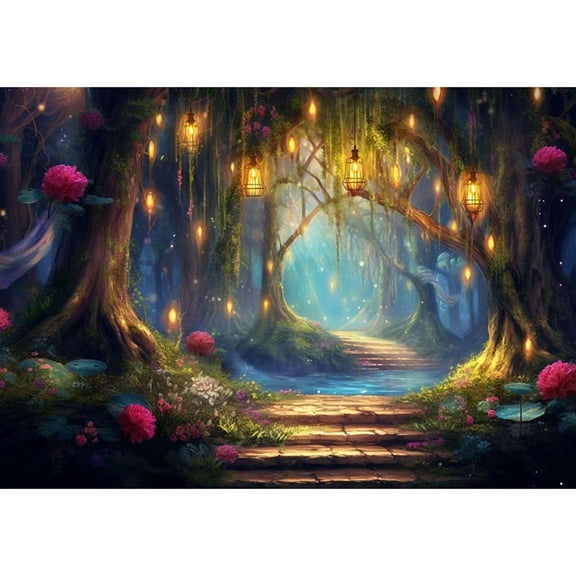 Allenjoy Fairytale Forest Path Backdrop