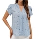 thumbnail image 1 of Camisas de Manga Larga para las Mujeres Cuello V Amor Imprimir Temperamiento Top, Blusa de Moda Casual de Poliéster para Uso Diario, Fiesta Y Verano de Primavera, 1 of 4