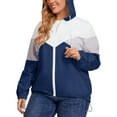 thumbnail image 6 of Avoogue Women Plus Size Waterproof Rain Jacket Raincoat Packable Outdoor Hooded Windbreaker, 6 of 7
