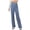 Blue, variant on Sngxgn Womens Casual Pants Women High Waisted Pants Wide Leg Long Lounge Pant Trousers with Pocket(Black,L)