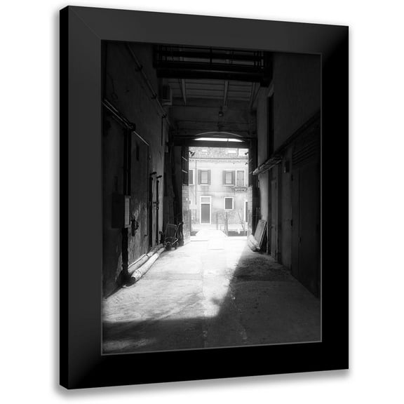 Carlier, Dick 12x14 Black Modern Framed Museum Art Print Titled - RUN-DOWN BUILDINGS I
