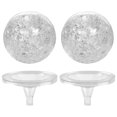 thumbnail image 1 of 2 juegos de esferas de cristal con soporte, decoración, adorno de bola agrietada transparente, bola decorativa artesanal, 1 of 4