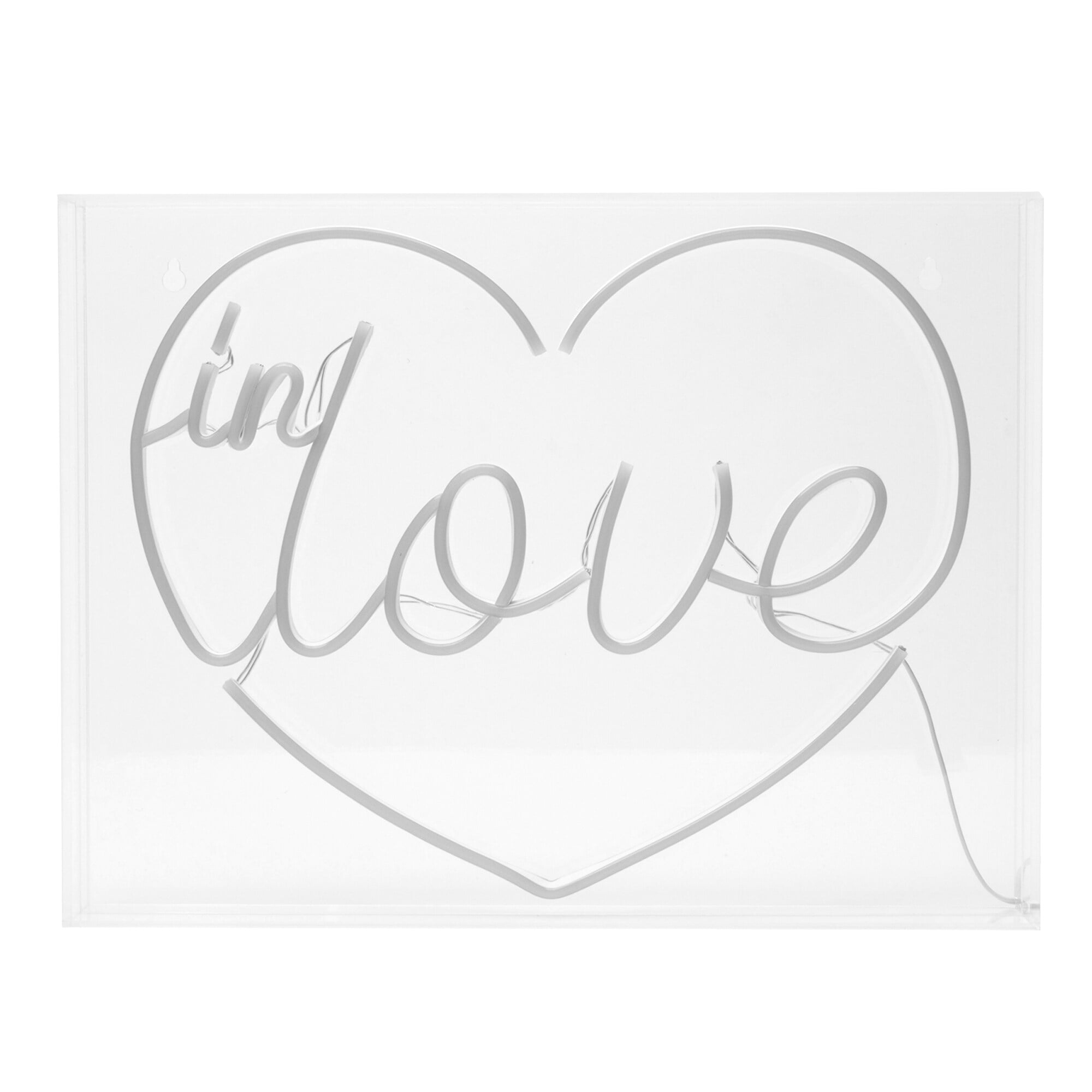 American Art Decor Neon LED Light Acrylic Box Sign - In Love Heart