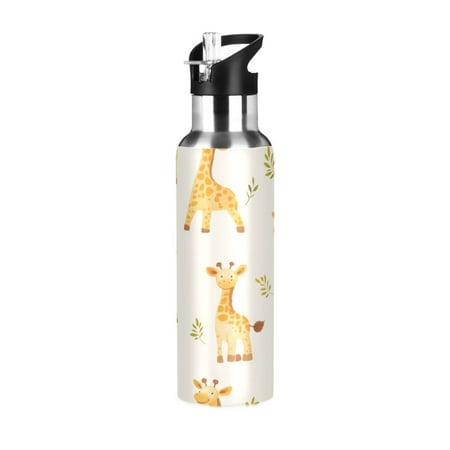 

Sports Bottle，Cartoon Giraffe10.8 ×2.8 The Inside of The Kettle Is Made of Food Grade 304 Stainless Steel