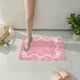 thumbnail image 2 of Pink Bow Rug Bathroom Cute Mat Non Slip for Bathroom Bedrooms 16" × 24", 2 of 5
