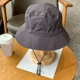 thumbnail image 4 of Sunsanly Waterproof Bucket Rain Hat with Chin Strap Quick Dry Packable Boonie Sun Hat Safari Hat UV Protection-Grey, 4 of 8