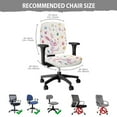 thumbnail image 6 of SCRAWLGOD Bunny Eggs Polka Dot White Easter Cover for Office Chair Seat Breathable Rotating Chair Cover Easy to Install Removable Anti-Dust High Back Chair Covers, 2 Pieces, 6 of 7