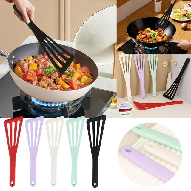 Cooking Utensils Silicone Leaking Spatula for Frying Fish High Temperature Non-Stick Kitchen Tool for Steaks and Other Sizzling Dishes